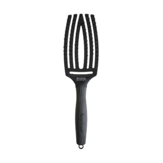Olivia Garden Fingerbrush Care Iconic Double Bristles Black M