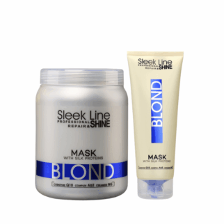 Maska na blond vlasy Stapiz Sleek Line Blond s hodvábom proti žltým tónom pre lesk a regeneráciu