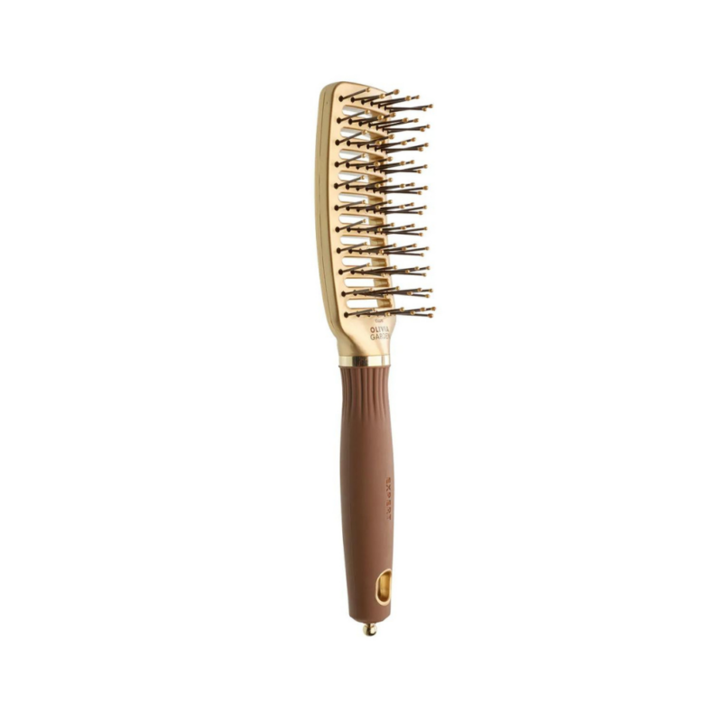 Olivia Garden Expert Style Vent Nylon Bristles Gold & Brown - Image 2