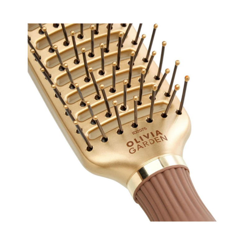 Olivia Garden Expert Style Vent Nylon Bristles Gold & Brown - Image 3