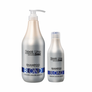Šampón na blond vlasy Stapiz Sleek Line Blond s hodvábom proti žltým tónom a pre lesk vlasov