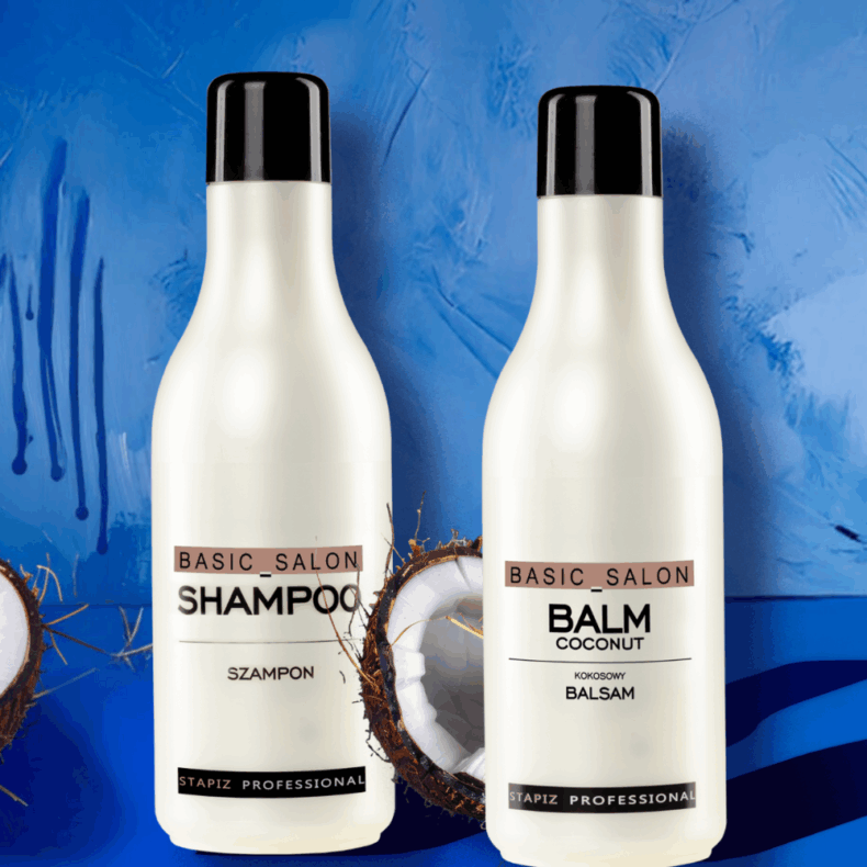 Basic Salon Coconut Shampoo Kokosový šampón na suché a poškodené vlasy - Image 3