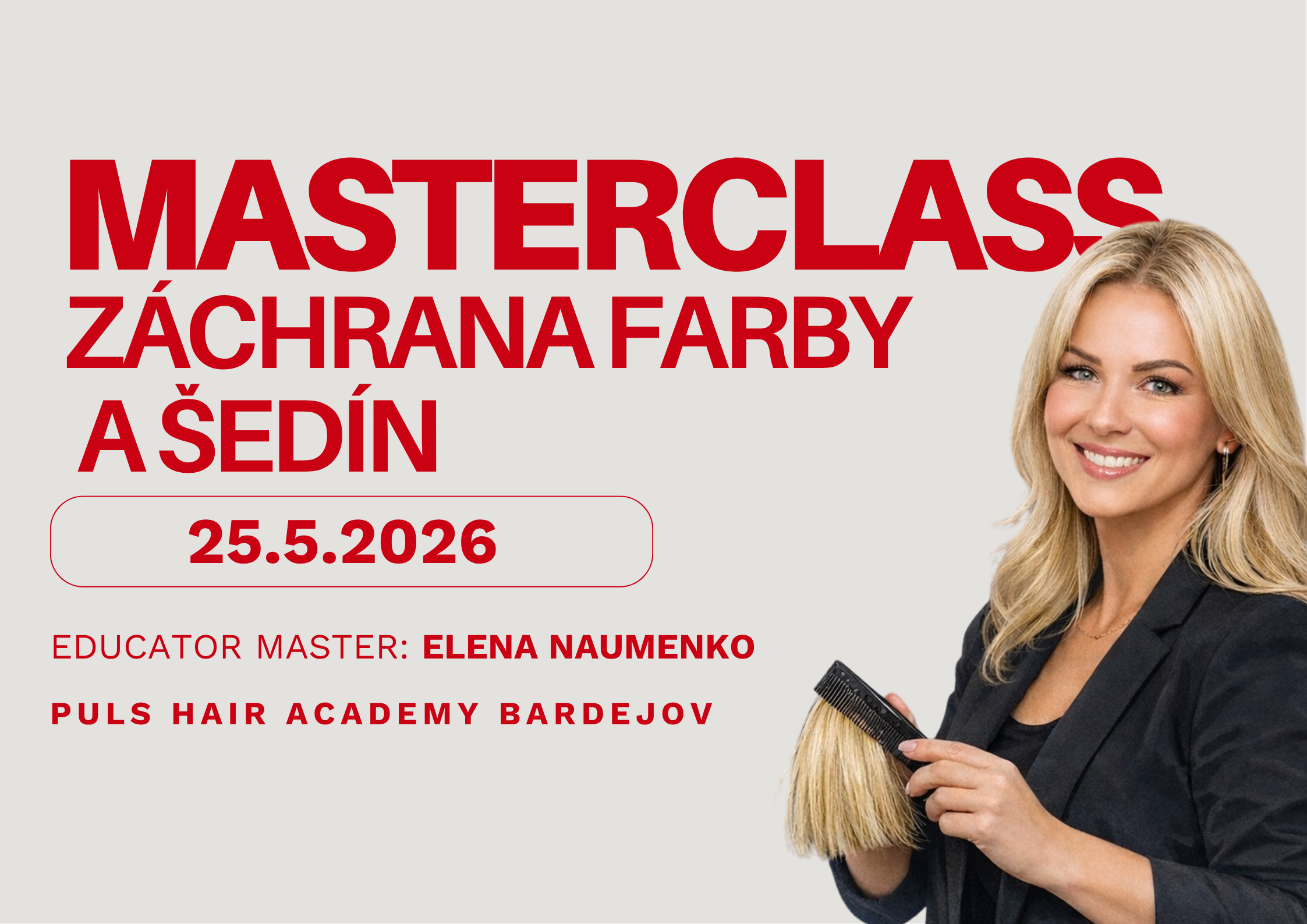 Kadernícke školenie Masterclass záchrana farby a šedín