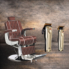 barber set eurostil vigor kreslo babyliss fx gold clipper trimmer