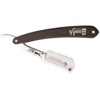 Hairway Barber Britva kovová s drevenou rúčkou