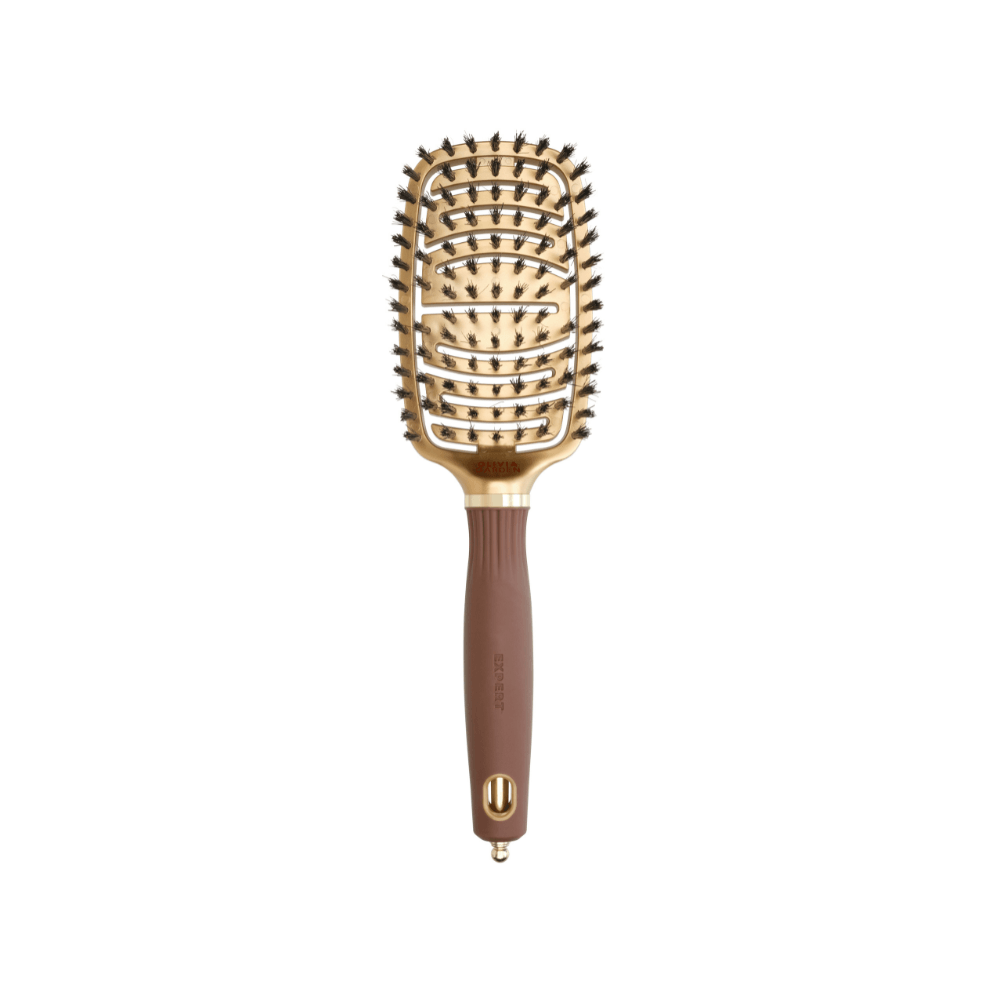 Olivia Garden Expert Care Flex Boar Gold & Brown kefa na vlasy