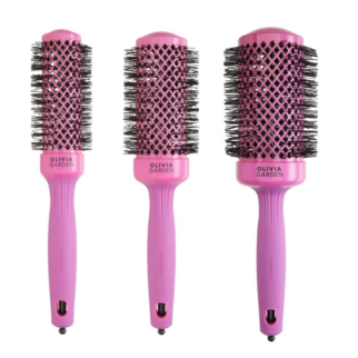 Olivia Garden Expert Blowout Shine Pink kefa na vlasy okrúhla ružová