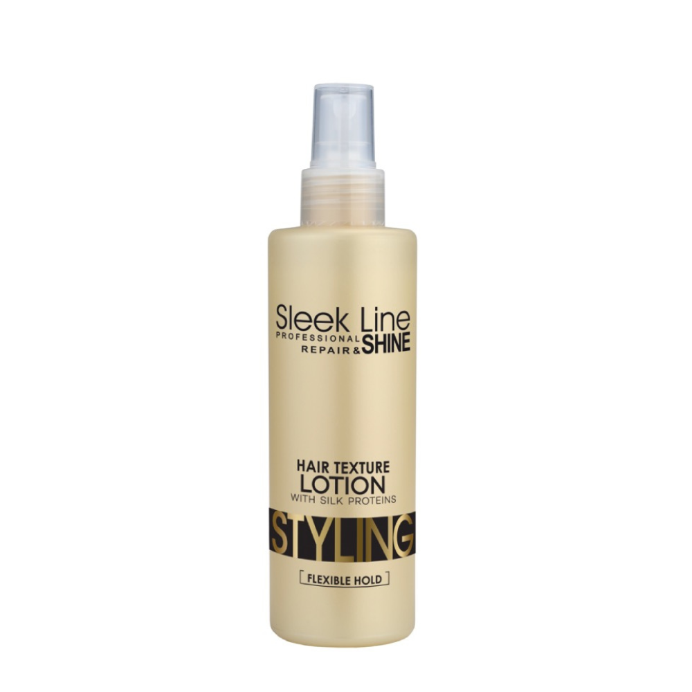 Stylingové mlieko na vlasy Stapiz Sleek Line pre objem, lesk a prirodzenú fixáciu účesu